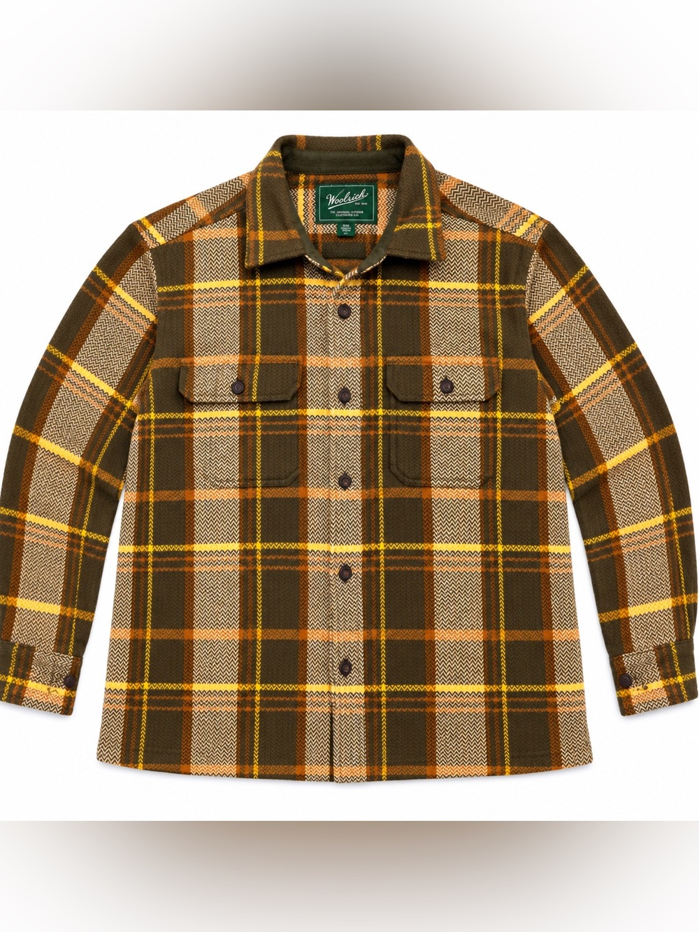 Woolrich The Green Label Collection Plaid Cotton Shirt Size Large Like New